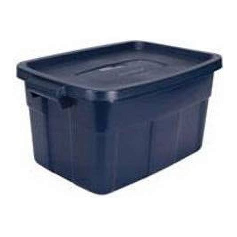 dark indigo metallic roughneck storage box|Rubbermaid FG2214TPDIM Roughneck Storage Box, .